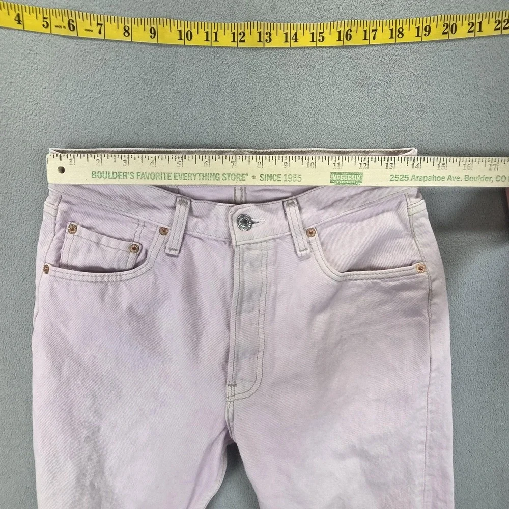 VTG Levis 501 Jeans Mens Pink Wash Dyed‎ Straight Button Fly USA Fits 27x32